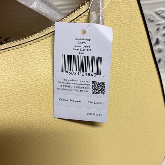 Kate Spade Kristi Shoulder Bag NWT refrained grain Butter color​ - Picture 5 of 6